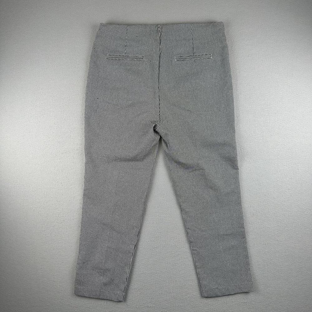 Massimo Fabbro Italy Houndstooth Stretch Ankle Pants Black White Womens Size 10 - Picture 9 of 9
